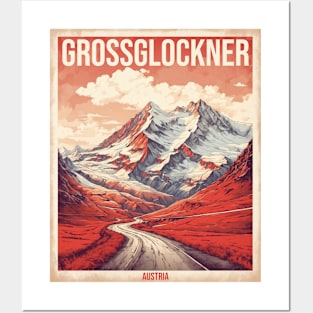 Grossglockner Austria Vintage Travel Retro Tourism Posters and Art